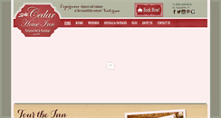 Desktop Screenshot of cedarhouseinn.com